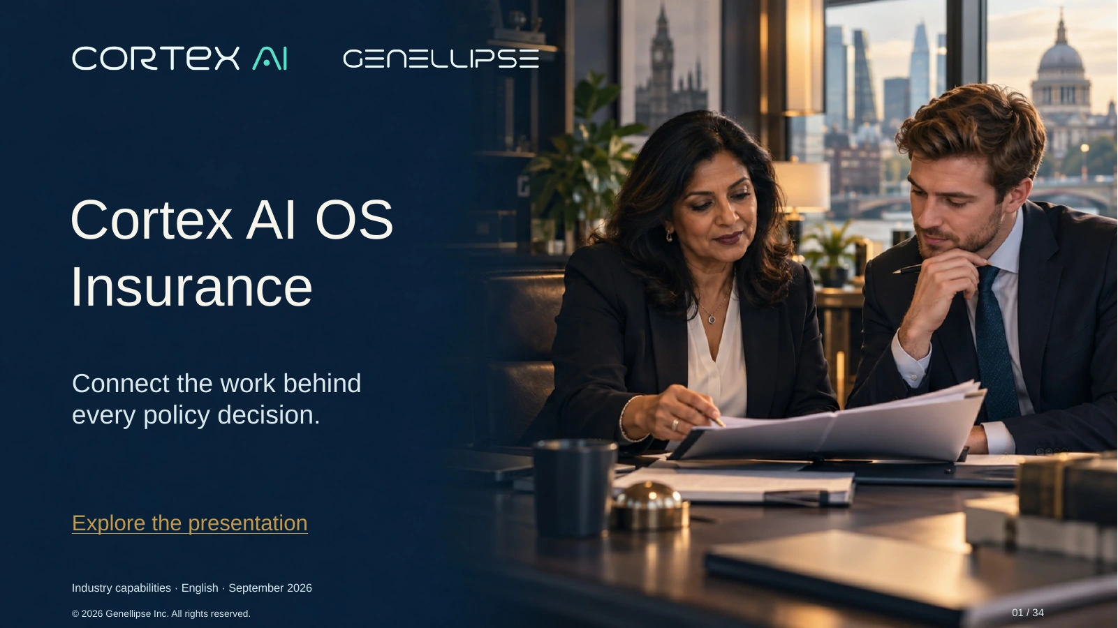 Insurance — Cortex AI presentation cover